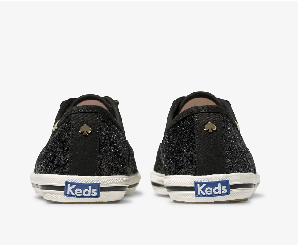 Zapatillas Keds Mujer Negras - Kate Spade New York Champion Glitter - 264-IXKGDW